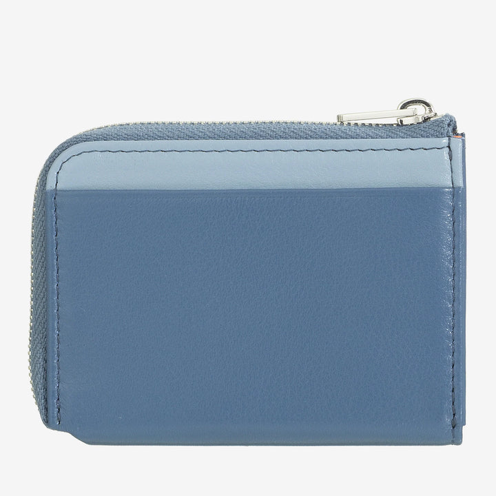 DUDU Kleine Herren-Geldbörse mit Reißverschluss, bunte Leder-RFID-Geldbörse, Kreditkartenhalter, kompaktes Taschendesign