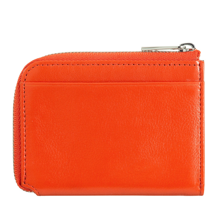 Dudu Small men's wallet with zip, RFID wallet in colored leather, credit card holder, compact pocket design