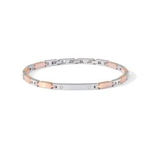 Comete Suits Bracelet Steel PVD Finishes Pink Gold Zirconi UBR 1233