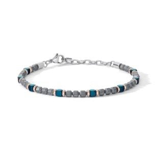 Comete Mineral steel bracelet finishes pvd blue hematite ubr 1225