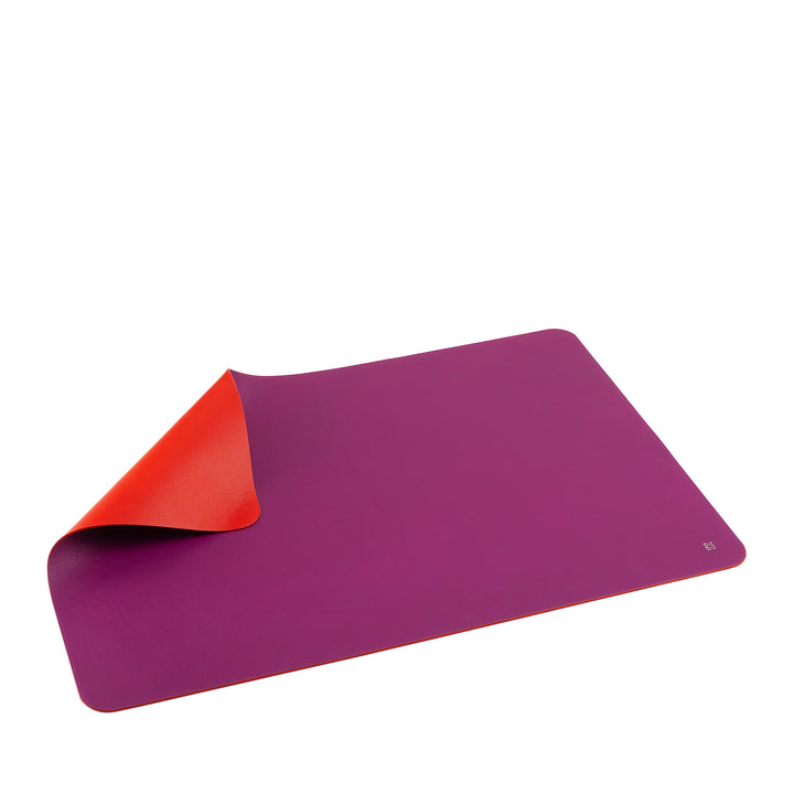 DUDU underbow Desk Office in two-tone leather 61x40 cm, Double-Face Raisable, Soft non-slip without seams