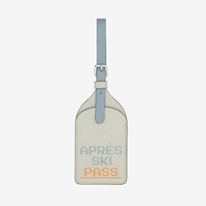 DUDU Namensschild, Après-Ski-Kofferanhänger aus echtem Leder, Reisegepäckanhänger, Anti-Verlust-Adressanhänger