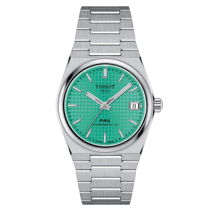Tissot orologio PRX 35mm verde acqua automatico acciaio T137.207.11.091.01 - Capodagli 1937