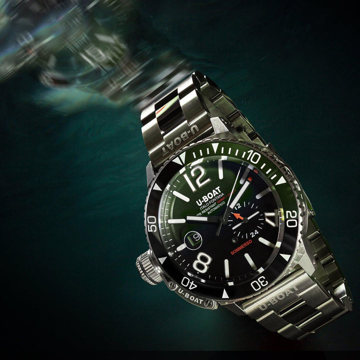 U-BOAT orologio Sommerso Ceramic Green/MT 46mm bordeaux automatico acciaio 9520/MT - Capodagli 1937