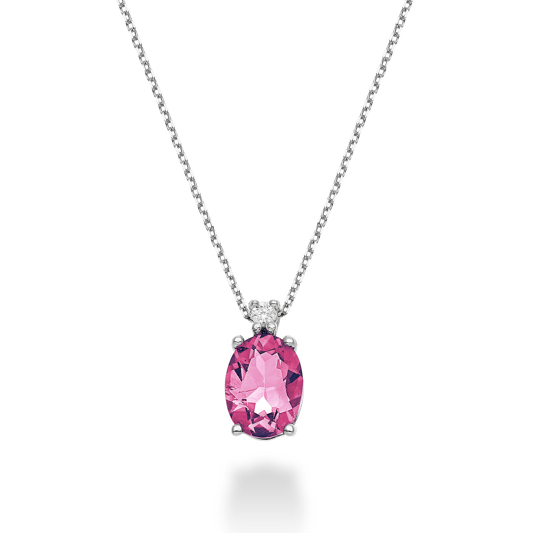 Mikiko cl 18k ovaler rosa Topas 8x6 ct.1,40 Durchm. ct.0,025 MD5036O4TPPK