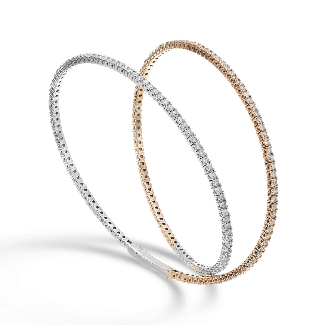 Golay br 18k tennis flex 2 omgange diam. 3,20 ct hvid/rosenguld 17 cm GBFLEX003DIO7