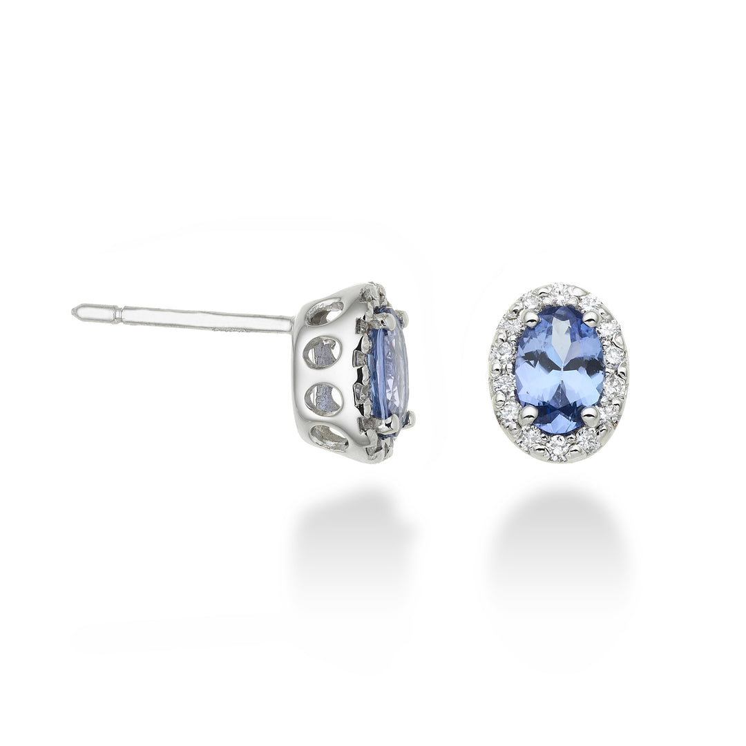 Nihama oder 18k Tansanit n. Oval 6x4 ct.0,76 Durchmesser ct.0,18 NO5038O4TZN