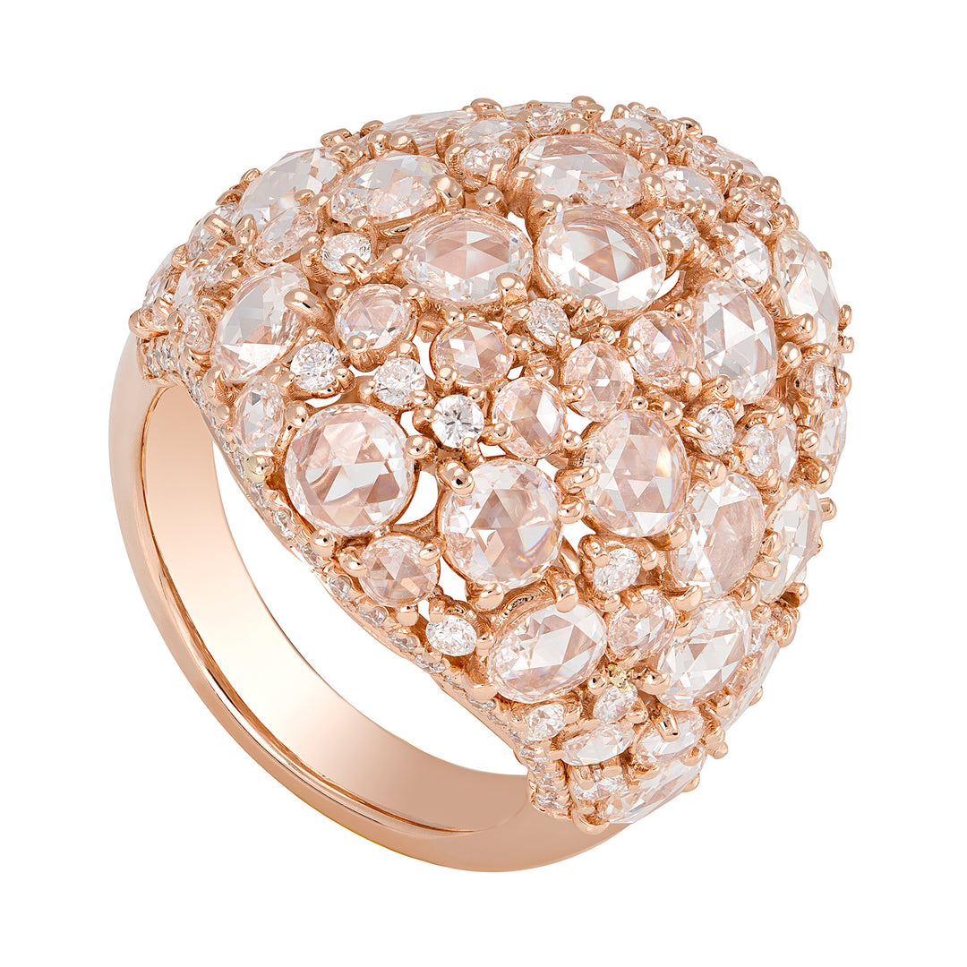 Golay rosecut pave ring APV010DI-17194110050