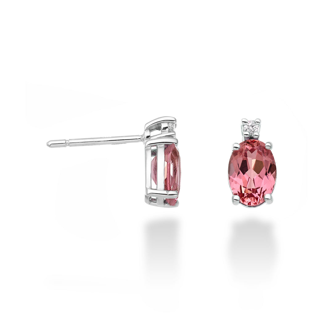Nihama oder 18k ovaler rosa Saphir 6x4 ct.1,20 Durchm. 0,02 ct NO5023O4ZFRP