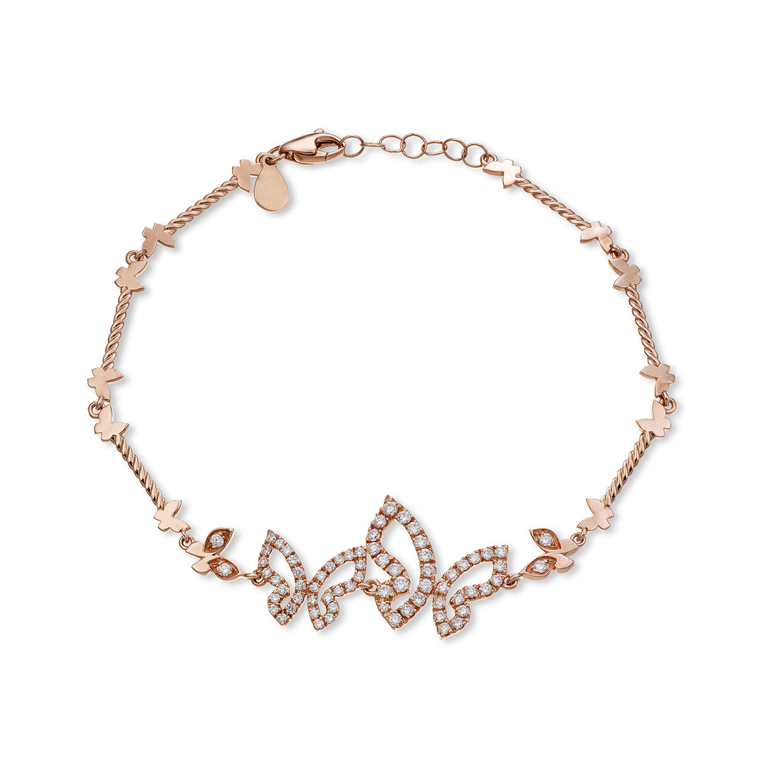 Golay mariposa armband med fjärilar och diamanter 0,70 ct BFFA001DI-22186110009