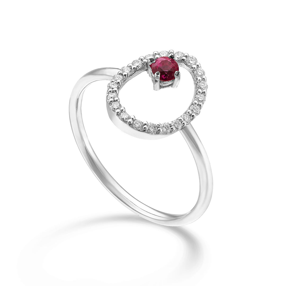 World Diamond Group an 18k "oval" ruby ​​n. 0.11 ct diam. ct.0.15 GA5183O4RBN026