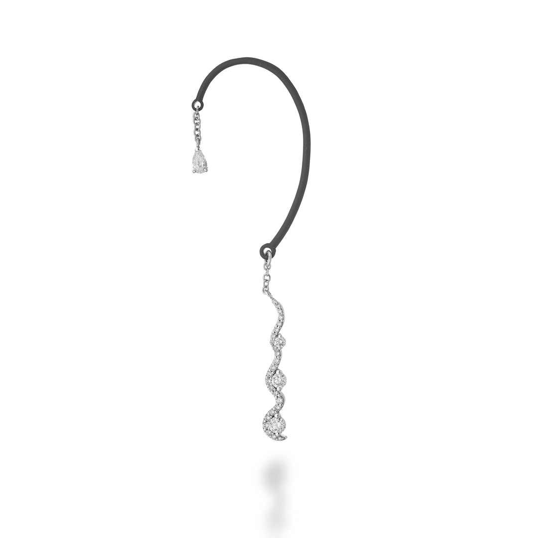 Golay left ear cuff earring titanium element OEC806DBSX-26013110149