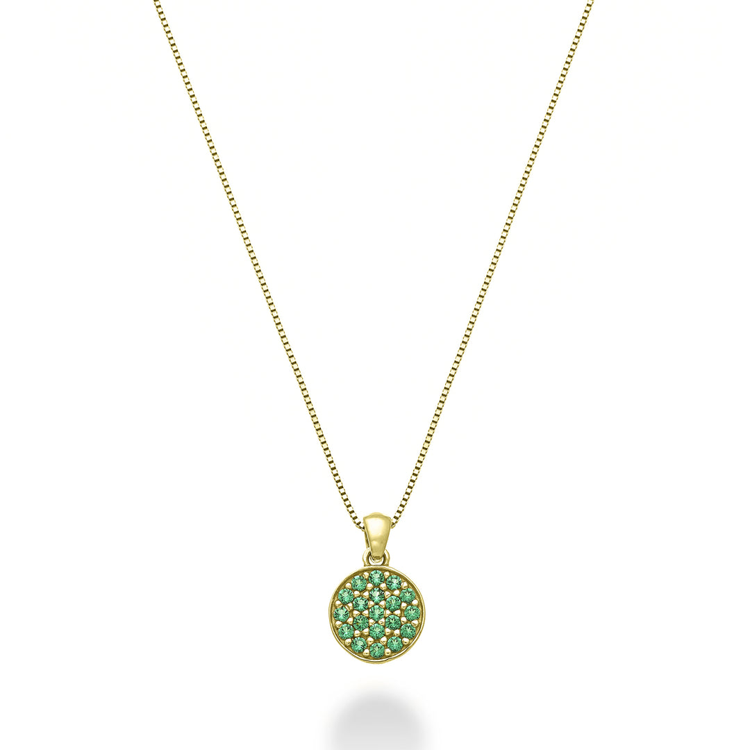 Nihama cl 18k runda smaragder 0,09 ct gult guld ND5165O1SMR