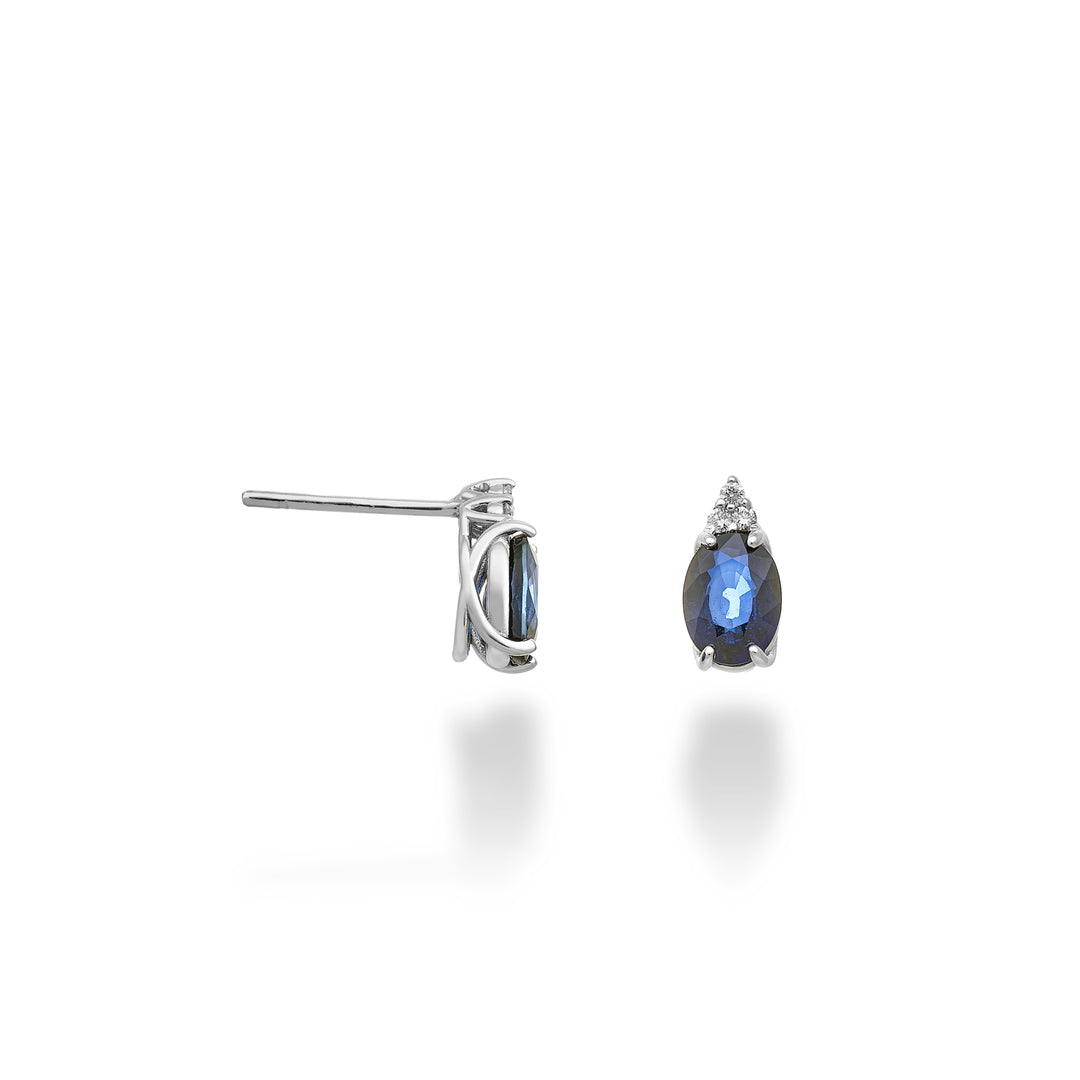 Mikiko oder 9k Saphir n. 7x5 Oval und drei MO5172R4ZFN160 Diamanten