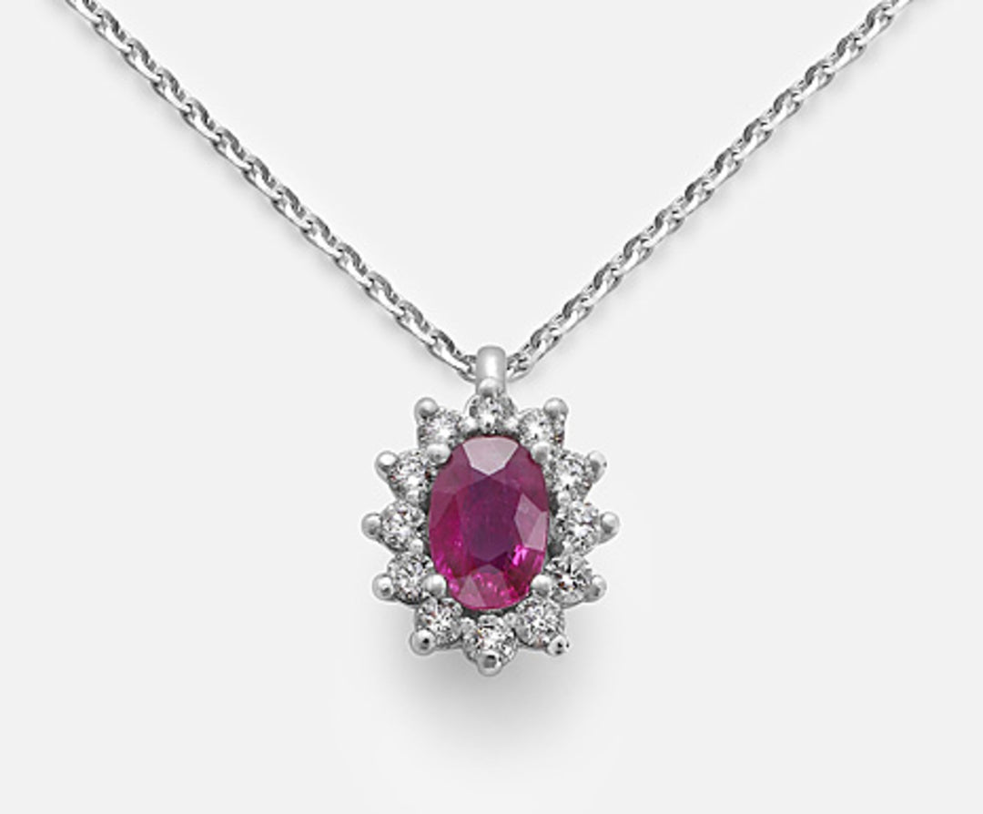 Mikiko cl 9k ruby ​​n. oval 6x4 ct.0,62 diam. 0,23 ct MD5047R4RBN062