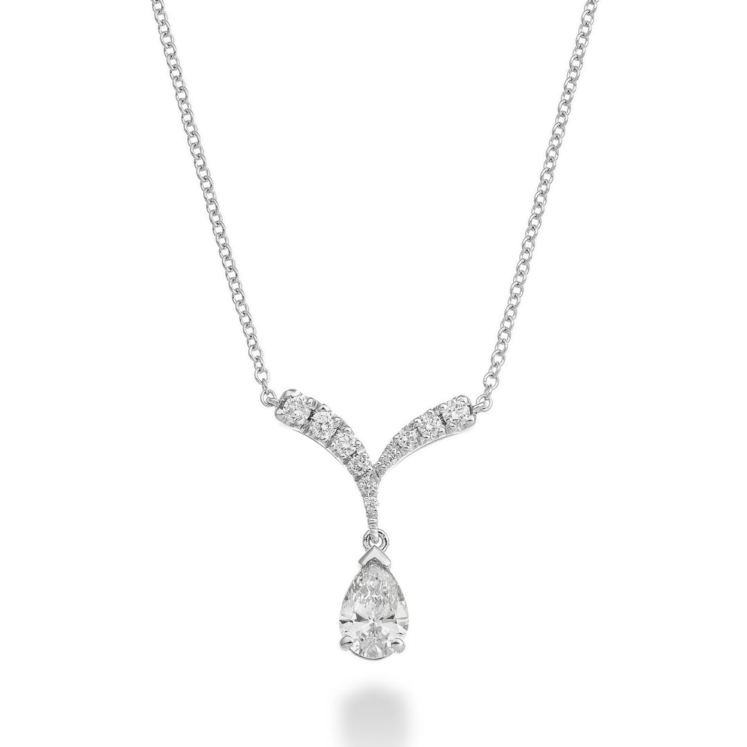 Golay choker med v-formet og drop-vedhæng, der vejer 0,30 ct GCPS003DI030-25287110100