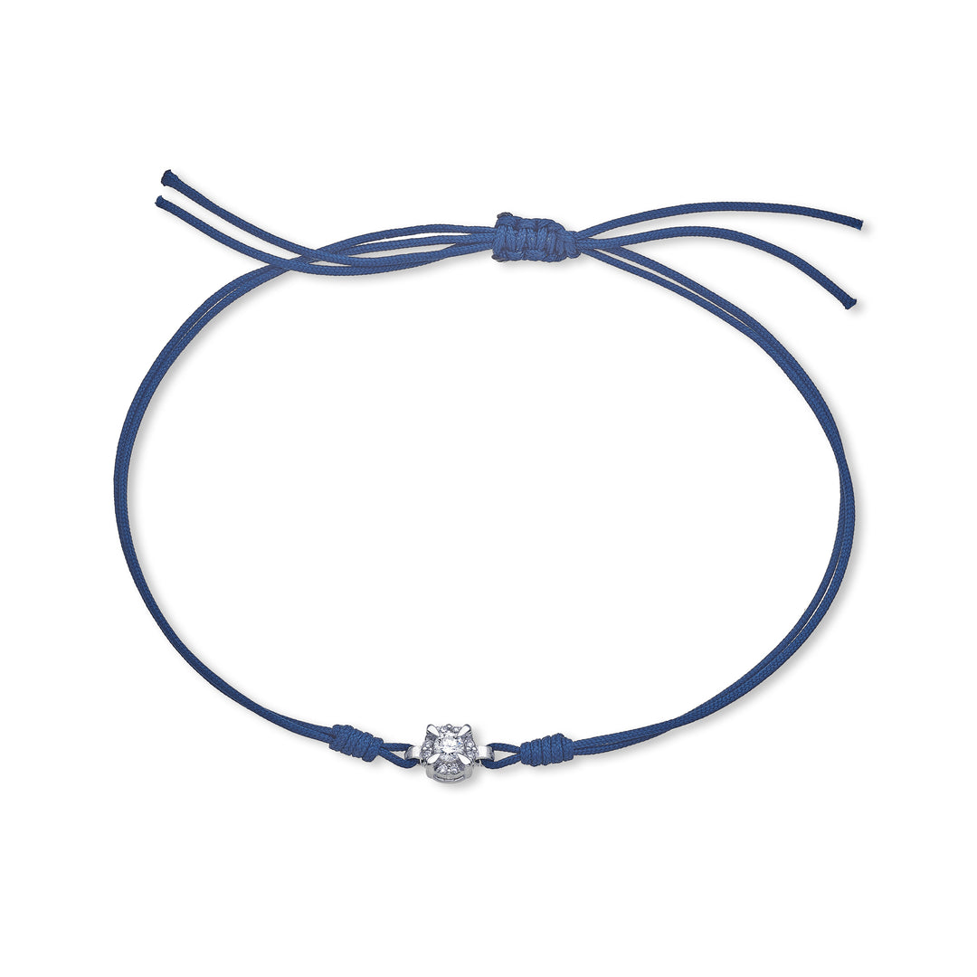 Mikiko br 18k 0,11 ct rund storlek 2 vit/blått guld MB5057O4DI2BL