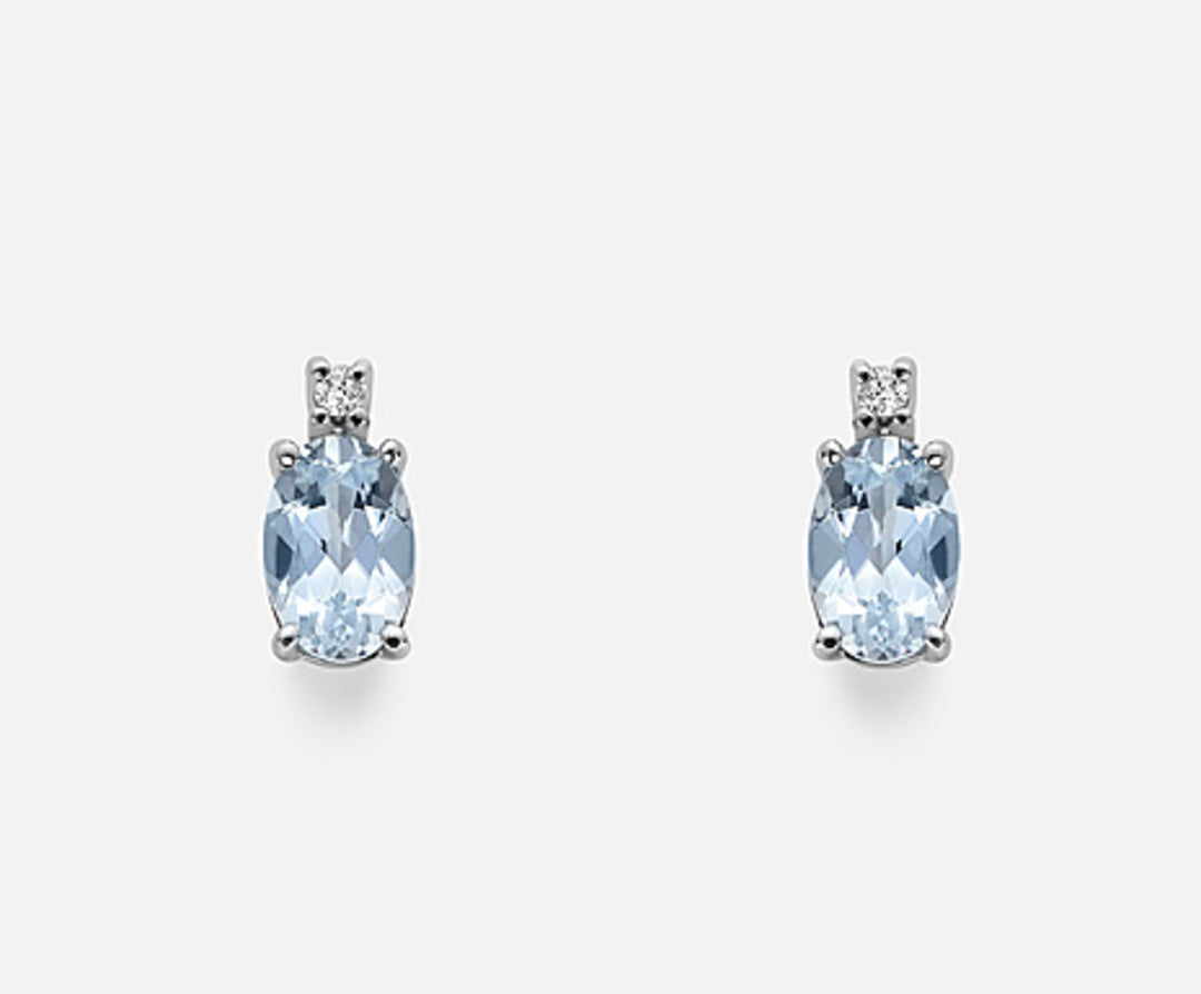 Nihama oder 9k ovaler Aquamarin 6x4 ct.0,60 Durchm. 0,02 ct NO5023R4AM