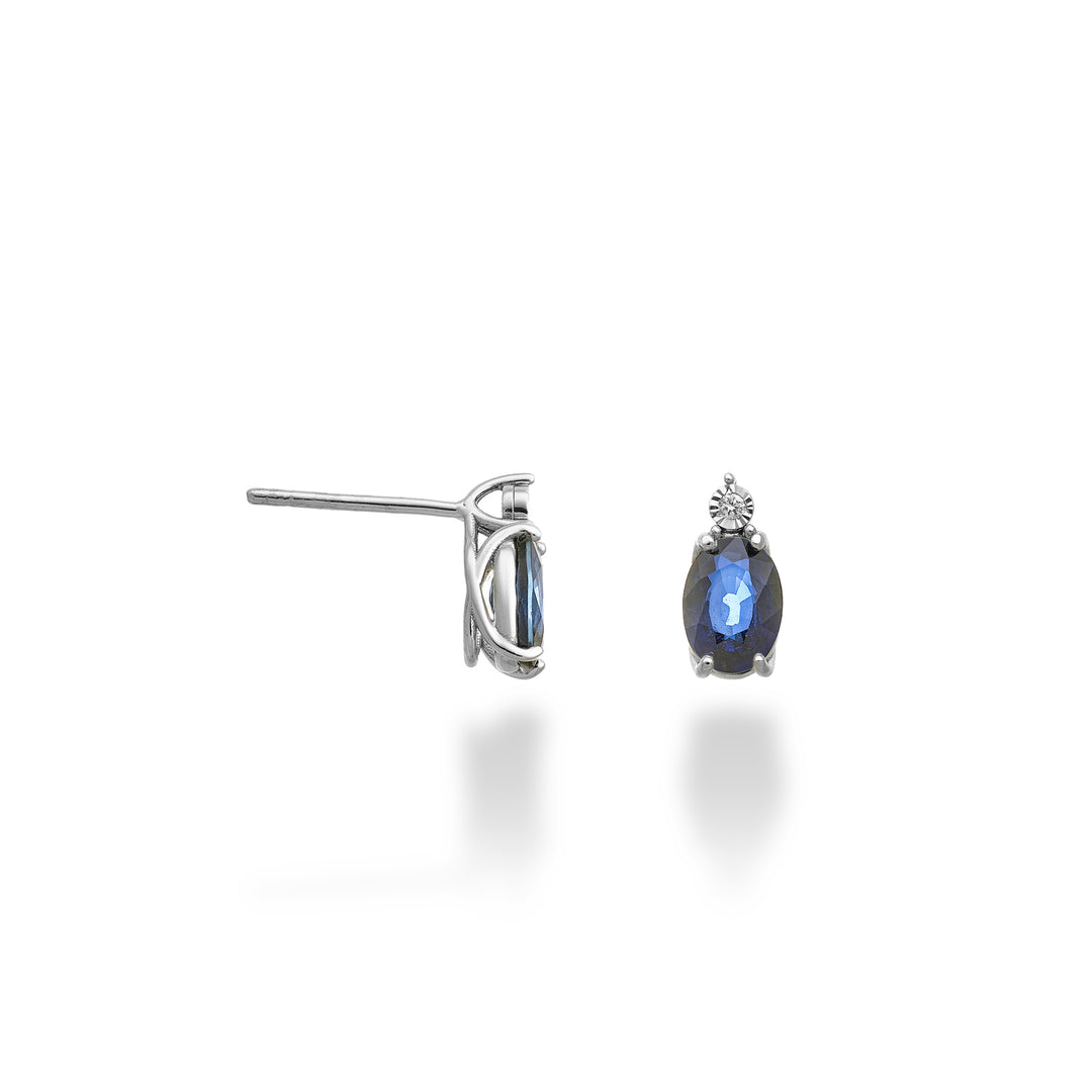 Mikiko oder 18k Saphir n. 7x5 Oval mit MO5176O4ZFN160 Diamant