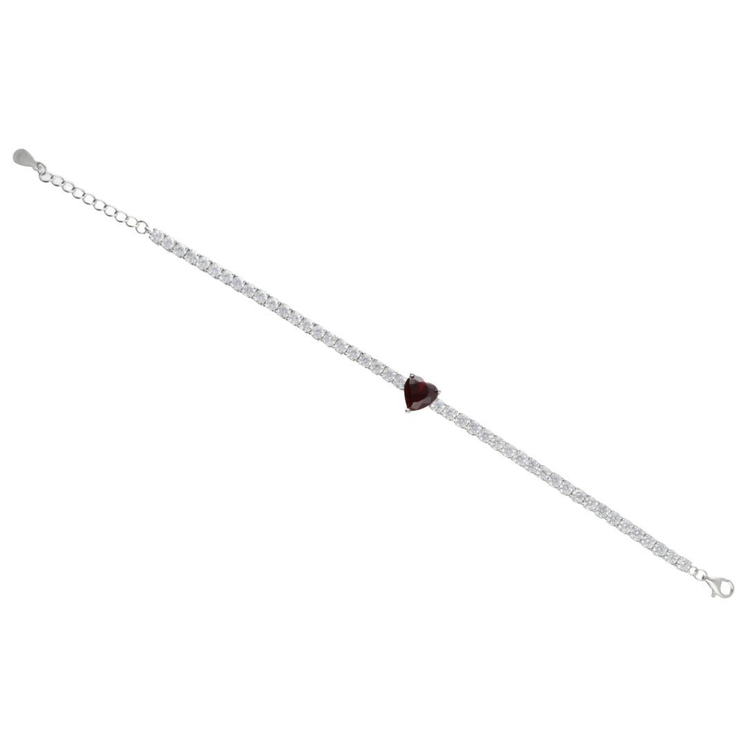 Mikiko br ag925 gem swarovski vit och röd MB7441A4RED00