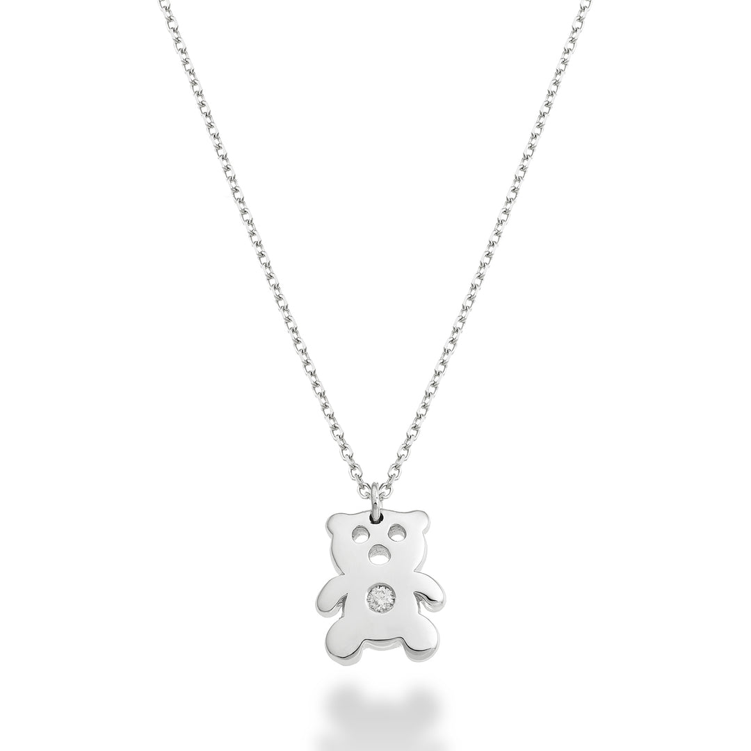 Mikiko cl 18 karat bamse 0,01 ct hvidguld MD5130O4BR001