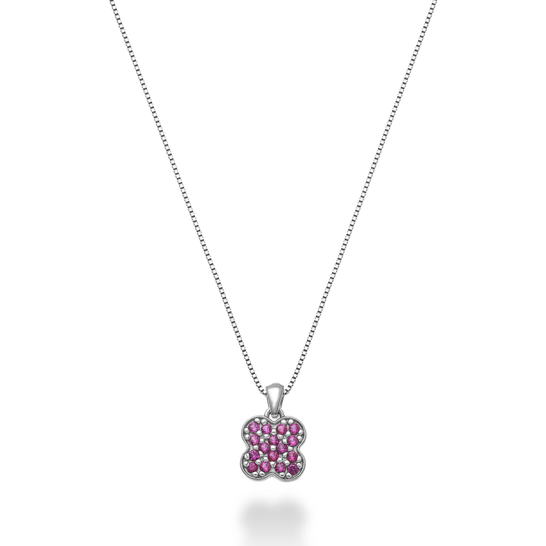 Nihama cl 18k vierblättriges Kleeblatt-Rubin 0,10 ct ND5163O4RBR