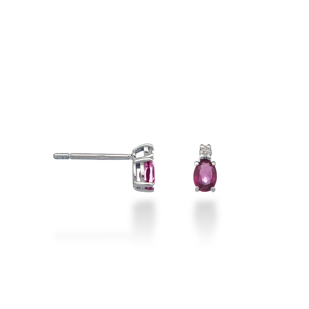 Nihama oder 9k ovaler Rubin 4x3 ct.0,40 Durchm. ct.0,02 NO5162R4RBC