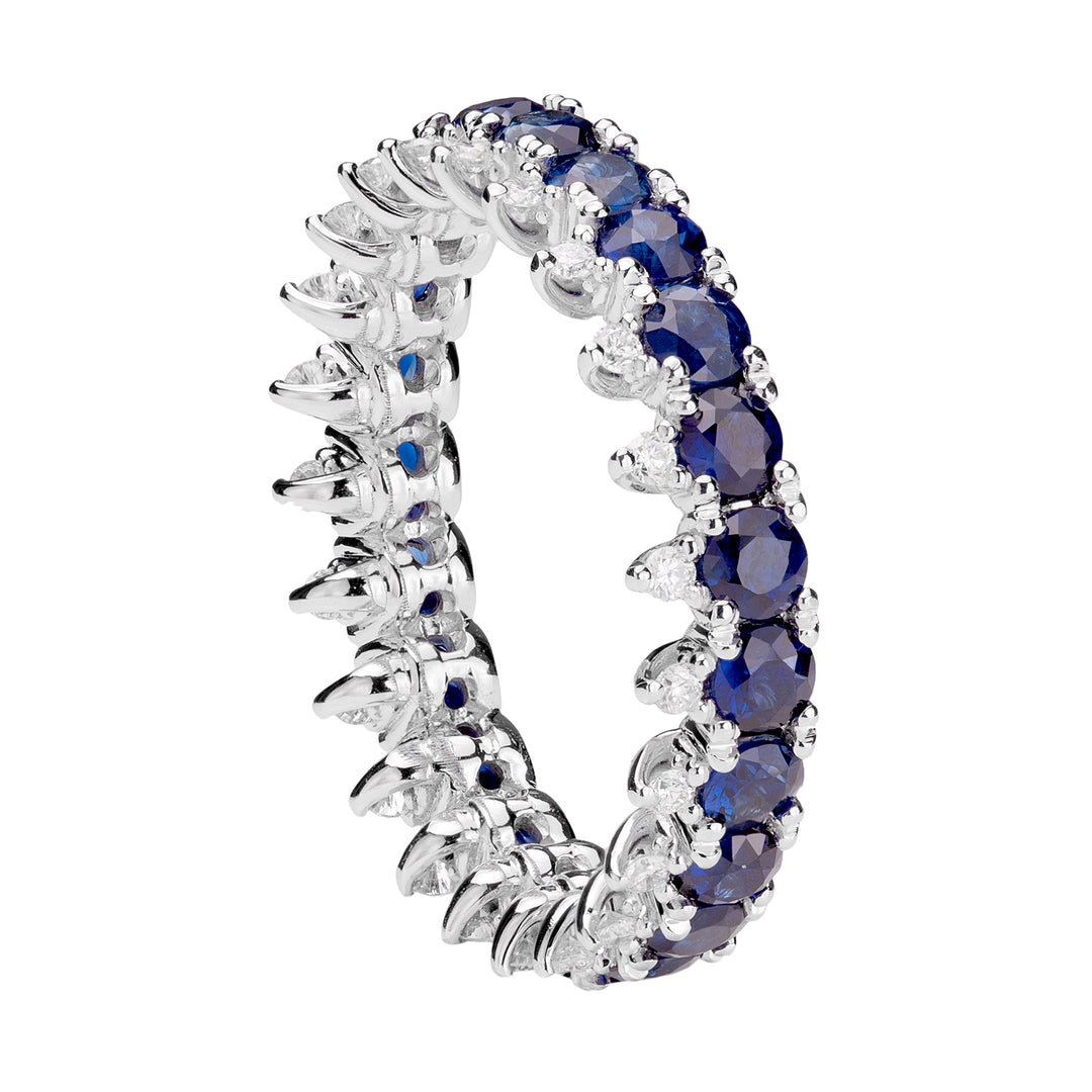 Golay diamant og safir fingerring ADG016ZBDI-18011110013