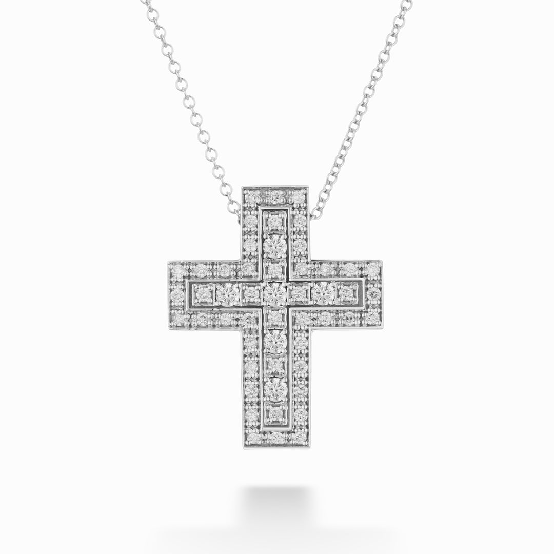 Golay multistone stort kors diamanthalsband PCLCROSS002DI-25315110076