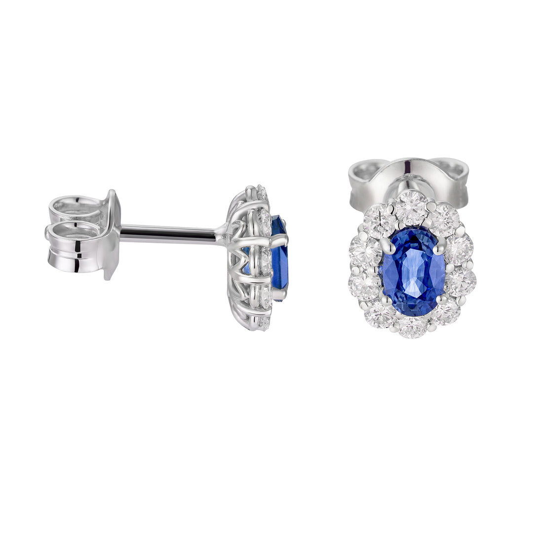 Golay 5x4 ovale Saphir- und Diamantohrringe OCL041DIZB-26111110329