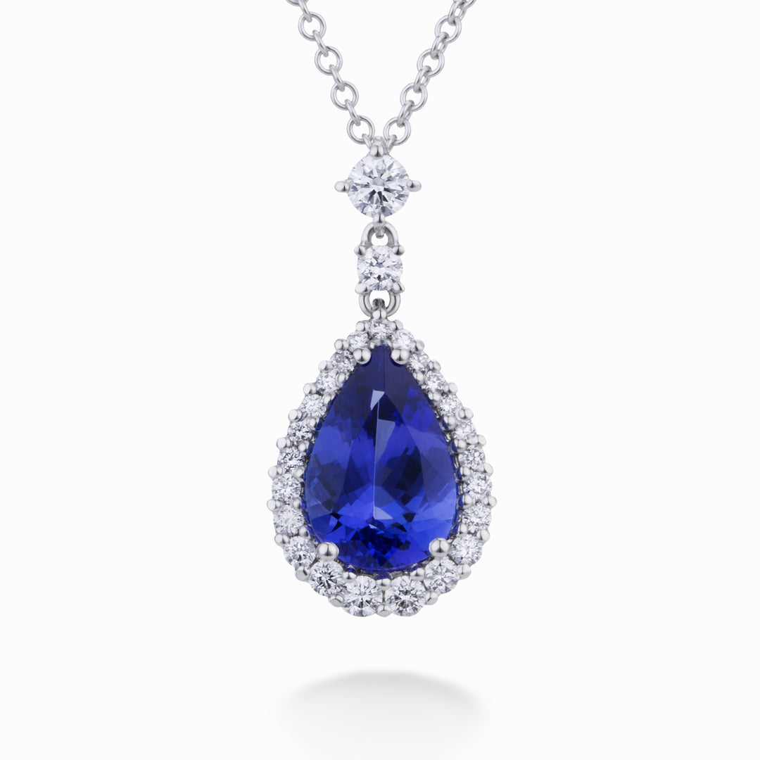 Golay tanzanite halsband drop 13x9 och kontur diam PCLC073DITZ2-21363110013