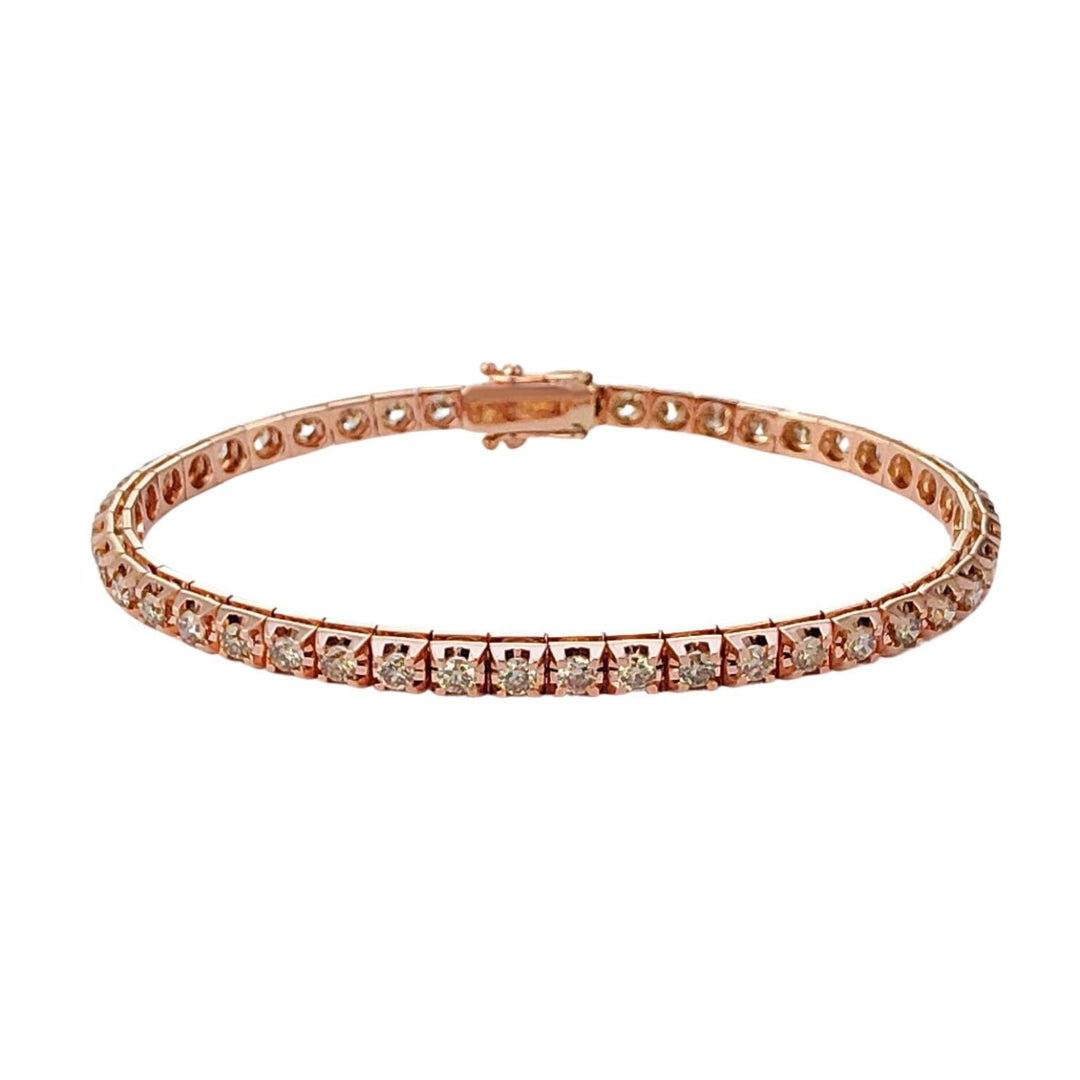 World Diamond Group pyramide tennisarmbånd d.brun mm 400 19cm BTQ069BW400-190