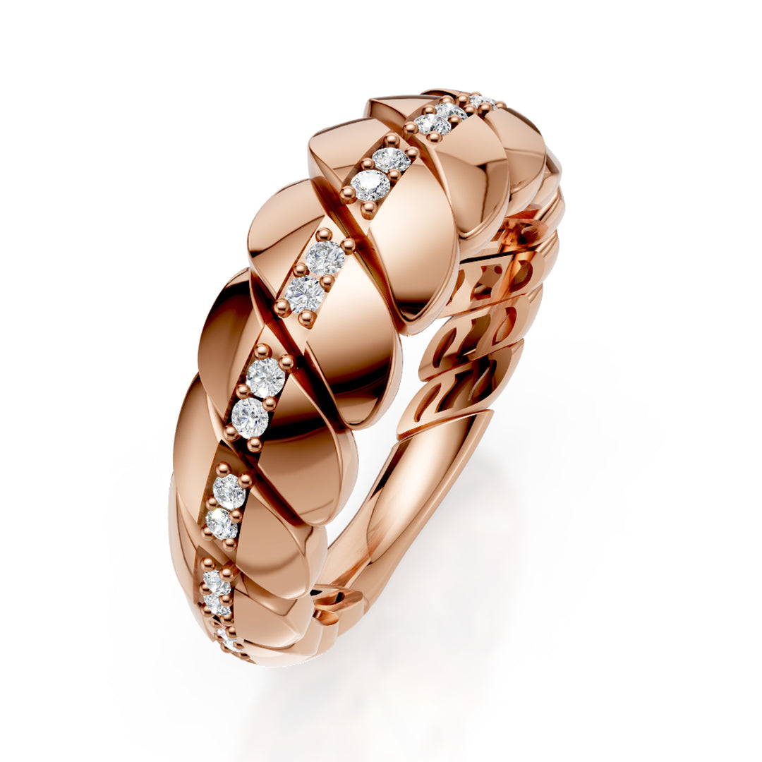 Golay Swing-Fingerring mit Diamanten in Roségold AD001DIR-24036110090