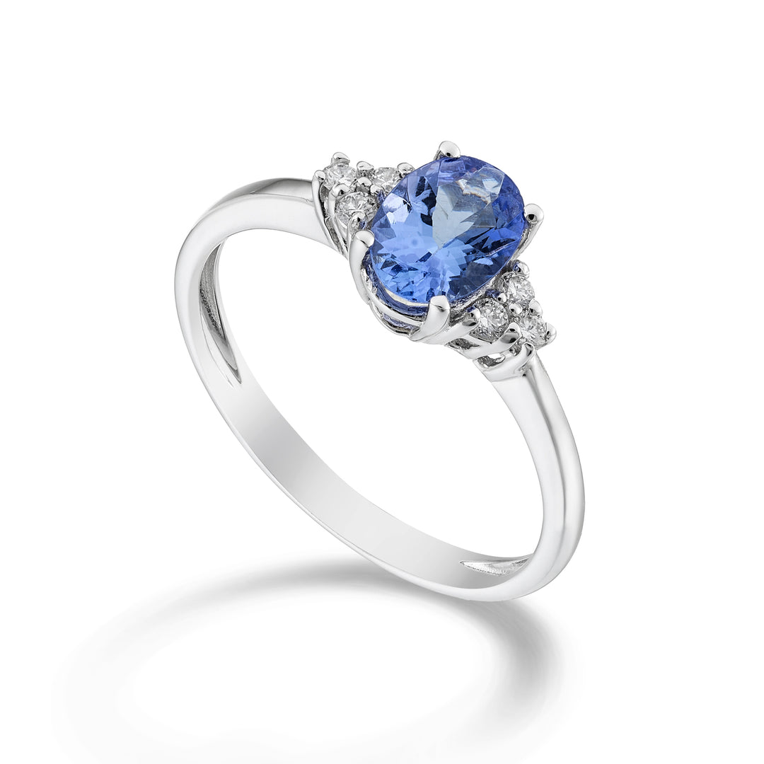 Mikiko ein 18k Tansanit n. oval 7x5 ct.0,60 dia ct.0,09 MA5112O4TZN