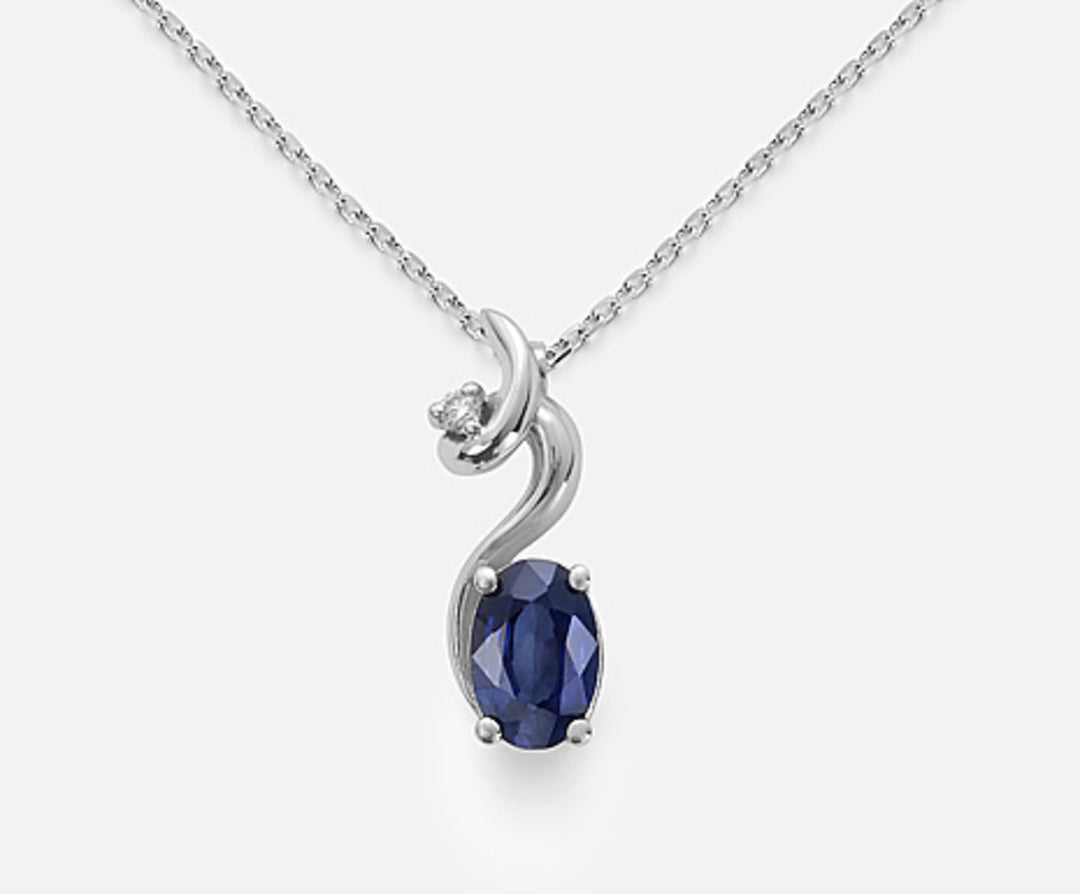 Nihama cl 18k ovaler Saphir 6x4 ct.0,40 Durchm. 0,01 ct ND5024O4ZFD