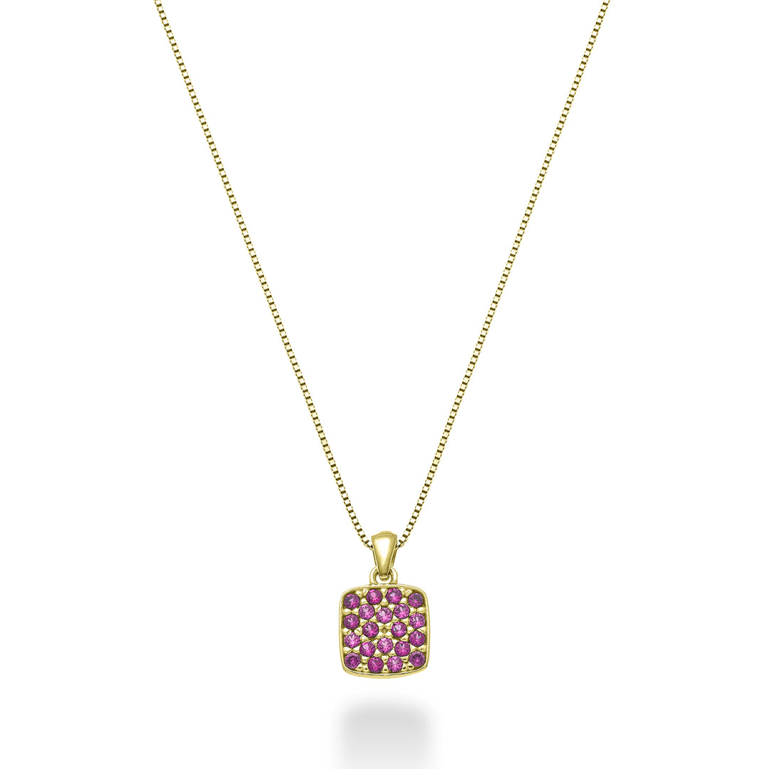 Nihama cl 18k kvadratiska rubiner 0,12 ct gult guld ND5164O1RBR