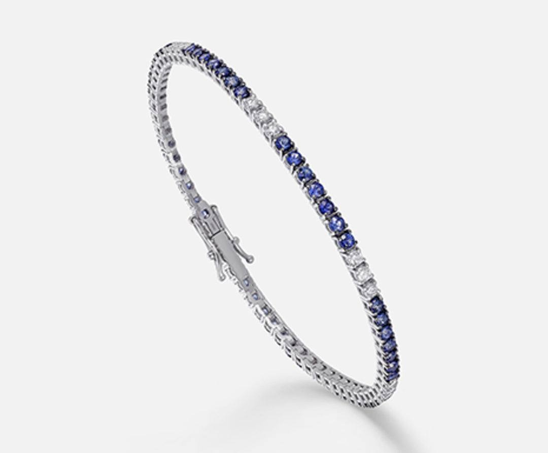 Mikiko br tennis 18k sapphires 2.43 ct diam. ct.0.69 cm.17.5 MB5022O4ZFD282.17.5
