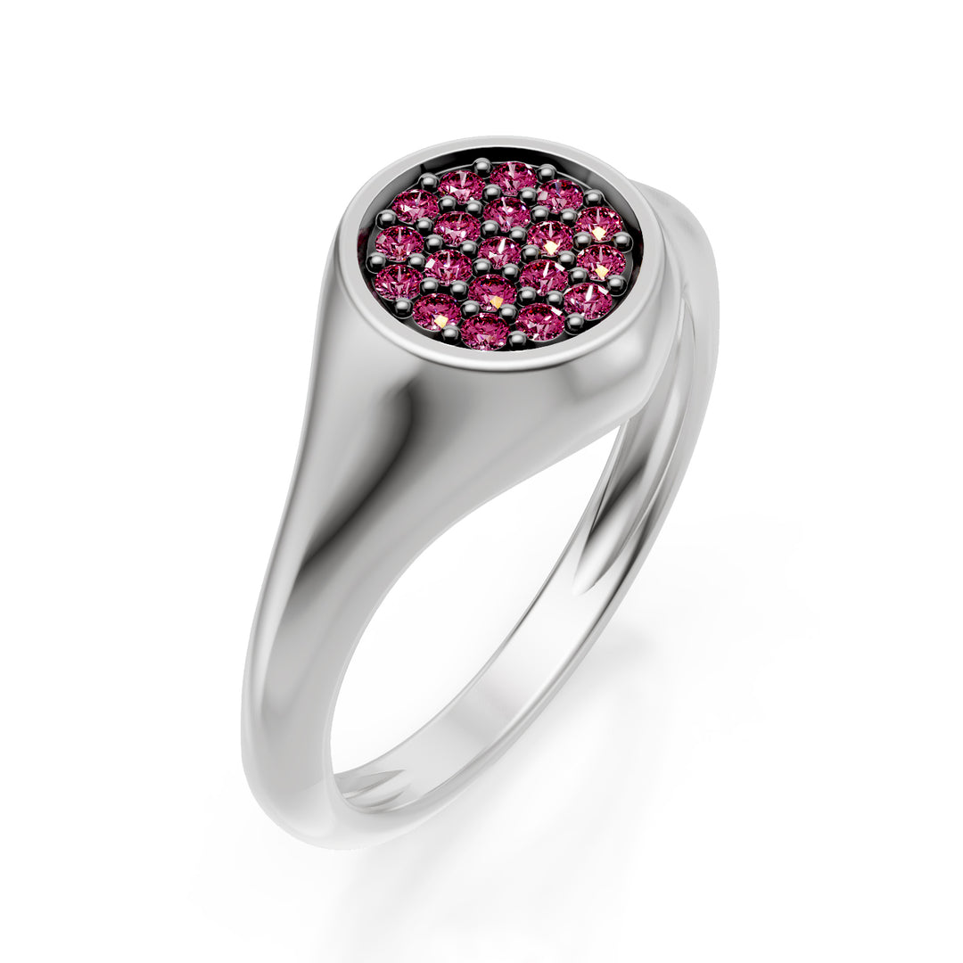 World Diamond Group rund rosa ring storlek 10 med z.rosa vitguld ACH001ZPB