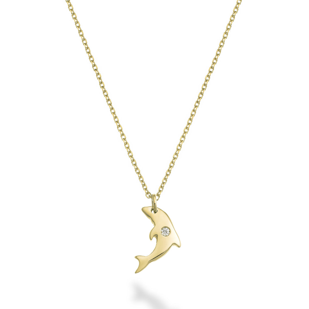 Mikiko cl 18k delfin 0,01 ct gult guld MD5136O1BR001