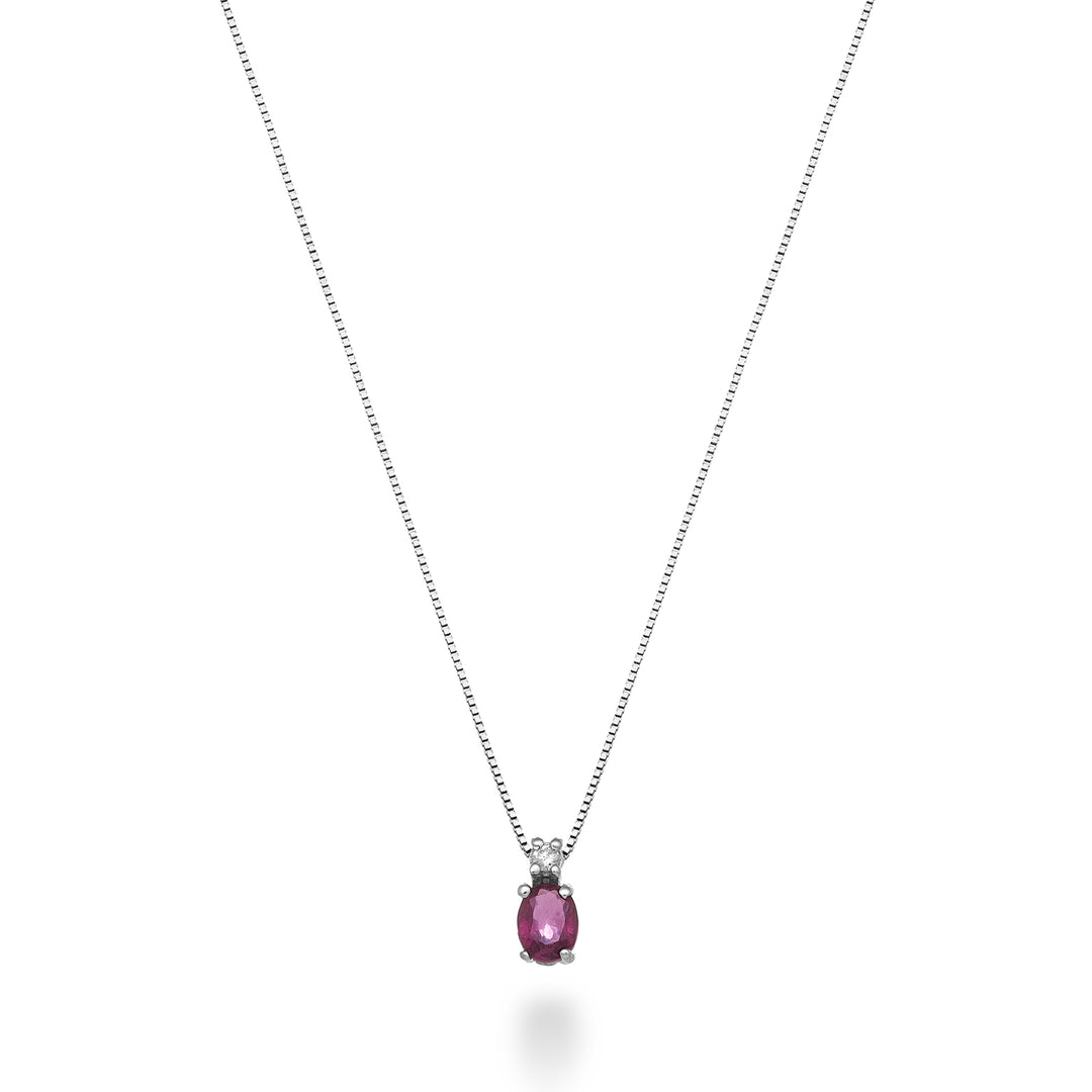 Mikiko cl 9k ruby ​​n. oval 5x4 ct.0,40 diam. ct.0,01 MD5181R4RBN
