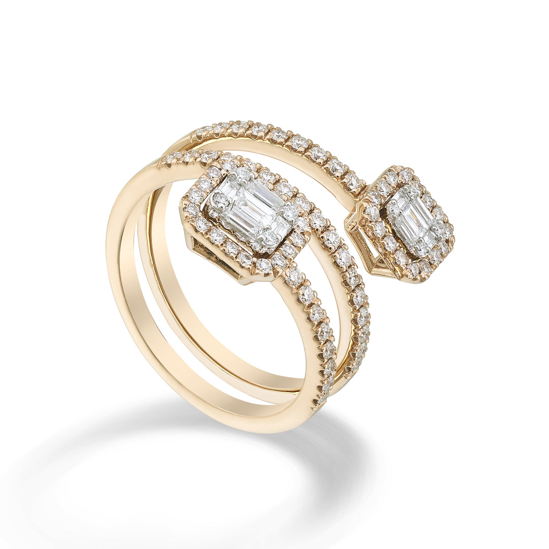 World Diamond Group en 18k motsatt dubbelvarv med diam. tepper och rund ct. totalt 0,74 - roséguld GA5201O3BR074