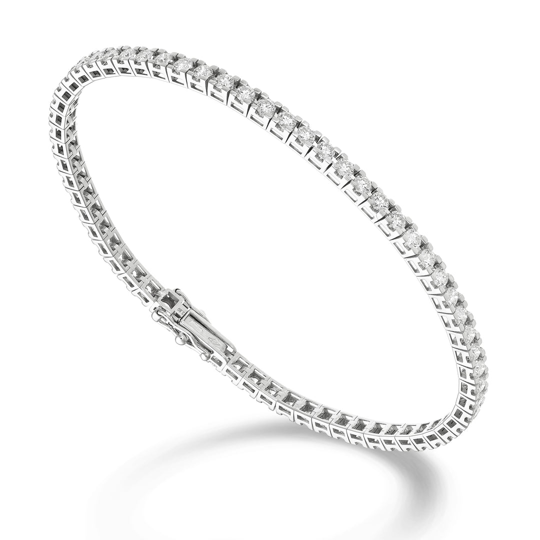 World Diamond Group tennisarmbånd med lys firkantet ramme 0,045 ct hver BTQ800D0045-170-25343110287