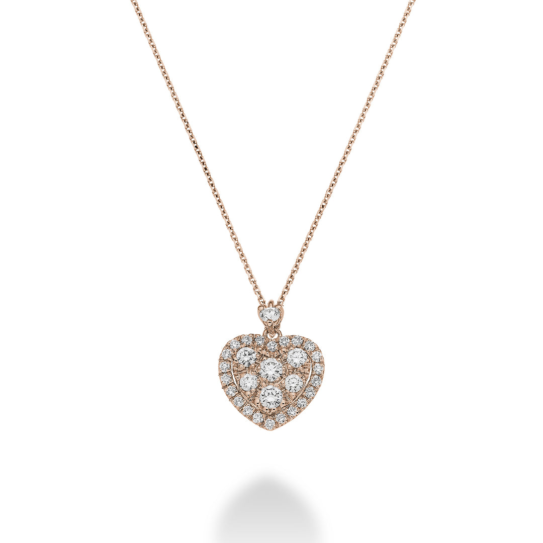 Golay hjerteformet multistone choker rosa guld GMPC003DIR-23082110006