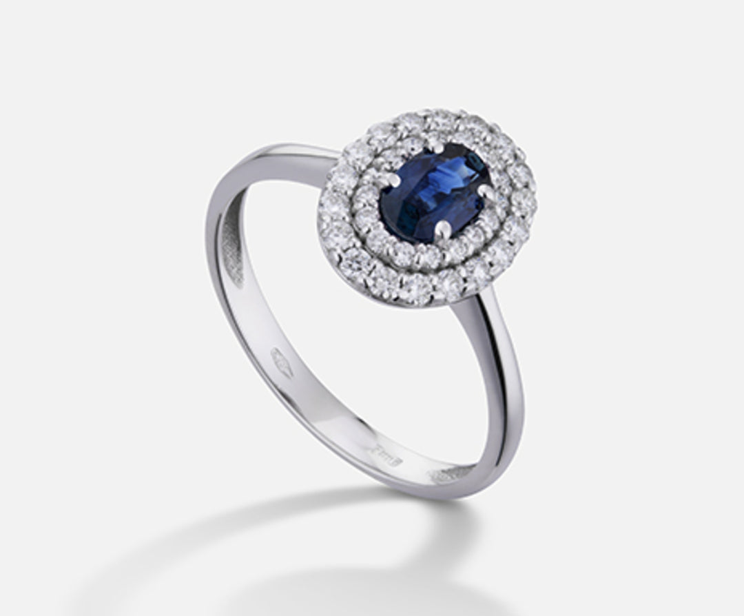 Mikiko ein 18k Saphir n. Oval 6x4 ct.0,62 Durchmesser ct.0,33 MA5117O4ZFN062