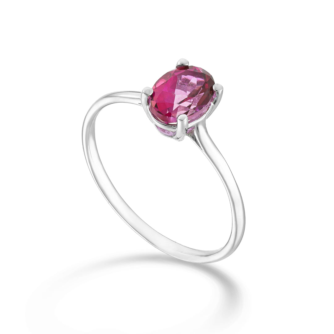 Mikiko, ein 18 Karat ovaler rosa Topas 7x5 ct.0,80 MA5171O4TPPK
