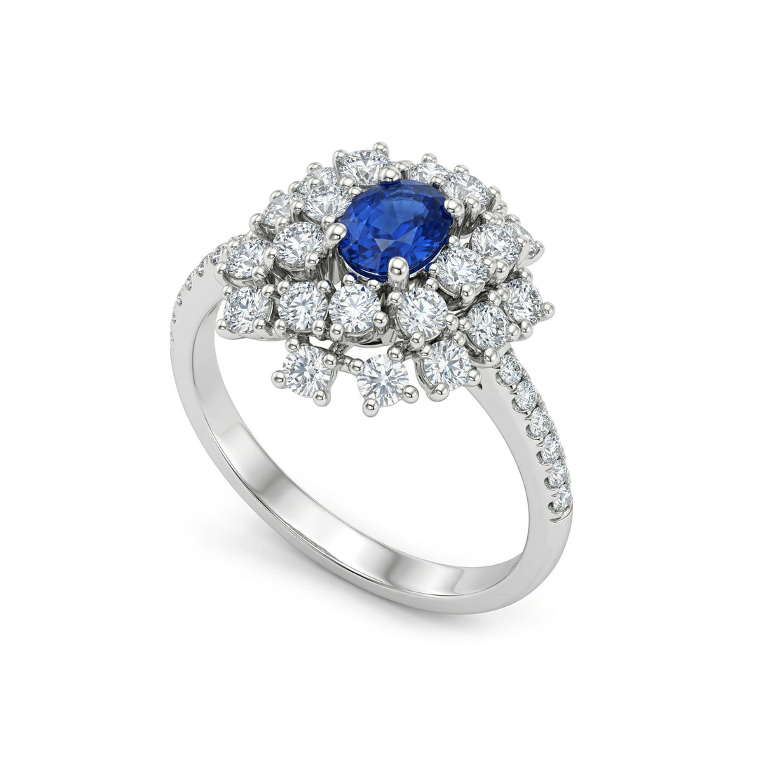 Golay oval sapphire ring 5x4 irregular outline ACLC834DZB54-26058110089
