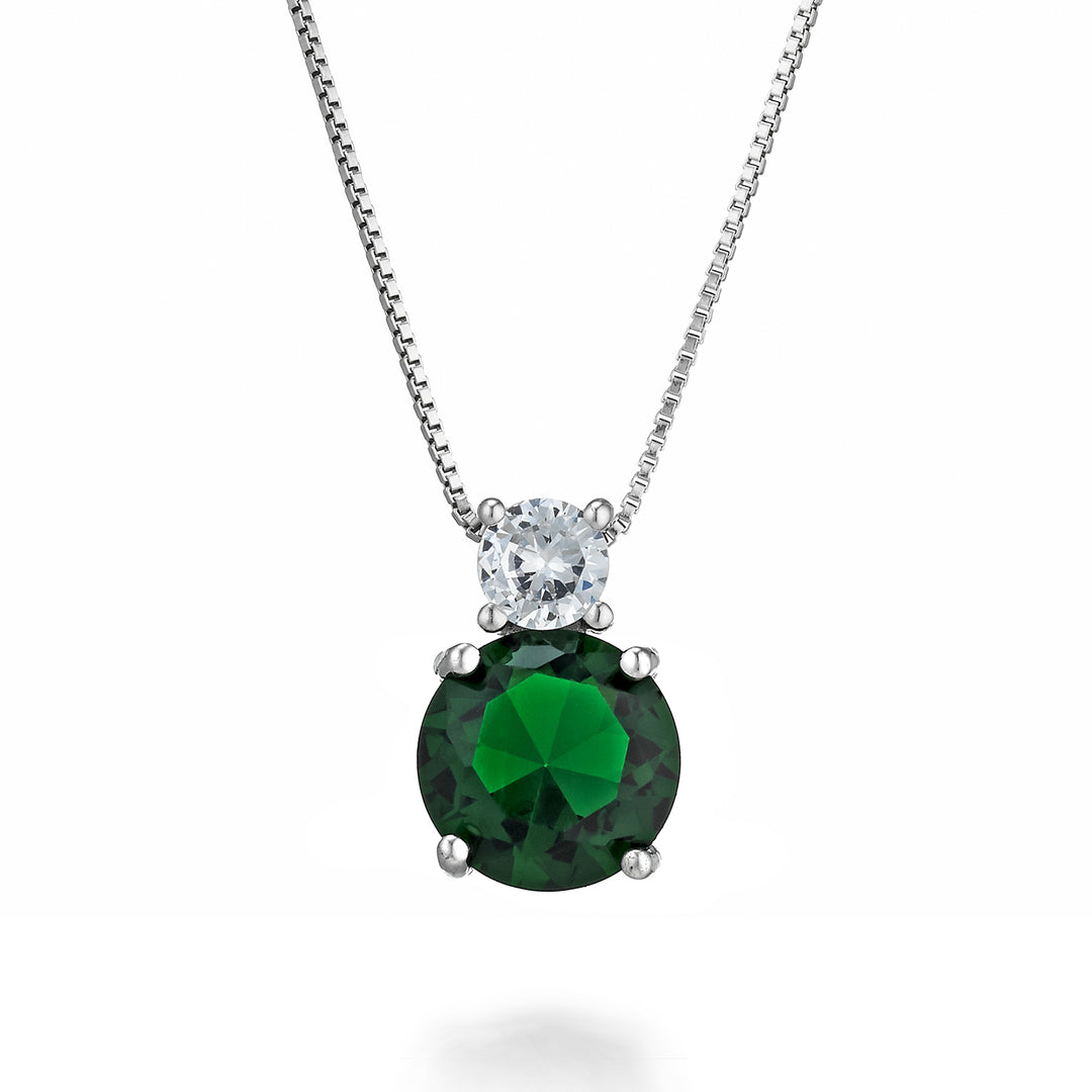 Mikiko cl ag925 gem swarovski vit och grön MD7571A4VERDE00