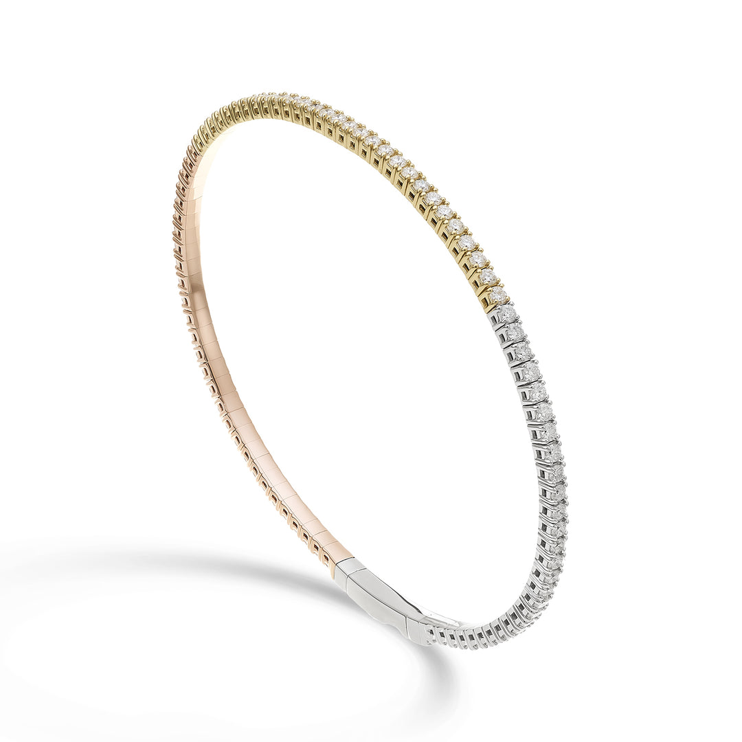Golay br 18k tennis flex diam. 1,57 ct gult/rosa/vitt guld 17 cm GBFLEX002DIO7