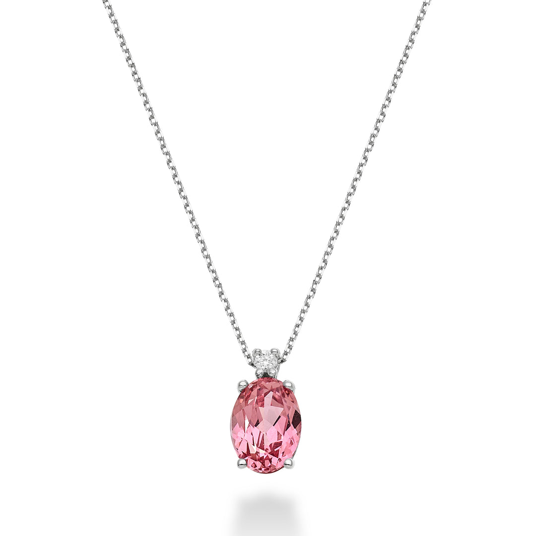 Mikiko cl 18k oval pink safir 8x6 ct.1,60 diam. ct.0,025 MD5036O4ZFRP