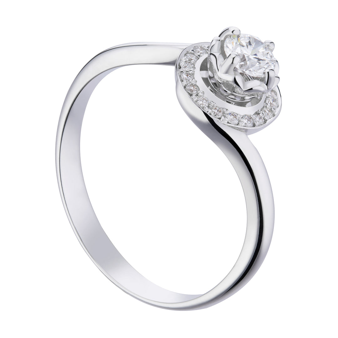 World Diamond Group fm solitaire with paveted circle, ct. 0.30-0.38 ACTFM008BDI3-19053110020